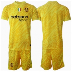 Inter Milan Torwart Auswärtstrikot Kinder 2024-25 Kurzarm (+ kurze hosen)