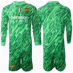 Inter Milan Torwart Heimtrikot Kinder 2024-25 Langarm (+ kurze hosen)