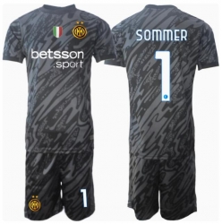 Inter Milan Yann Sommer #1 Torwart 3rd trikot Kinder 2024-25 Kurzarm (+ kurze hosen)