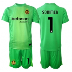 Inter Milan Yann Sommer #1 Torwart 3rd trikot Kinder 2025-26 Kurzarm (+ kurze hosen)