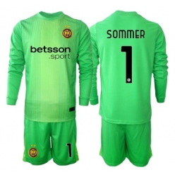 Inter Milan Yann Sommer #1 Torwart 3rd trikot Kinder 2025-26 Langarm (+ kurze hosen)