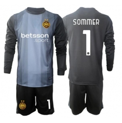 Inter Milan Yann Sommer #1 Torwart Heimtrikot Kinder 2025-26 Langarm (+ kurze hosen)