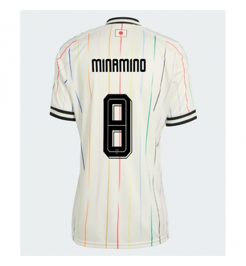 Japan Takumi Minamino #8 Auswärtstrikot Frauen WM 2026 Kurzarm Japan Takumi Minamino #8 Auswärtstrikot Frauen WM 2026 Kurzarm