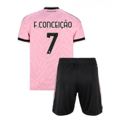 Juventus Francisco Conceicao #7 Auswärtstrikot Kinder 2026-27 Kurzarm (+ kurze hosen)