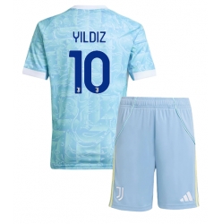 Juventus Kenan Yildiz #10 Auswärtstrikot Kinder 2025-26 Kurzarm (+ kurze hosen)