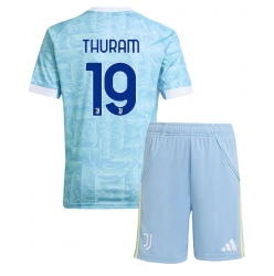 Juventus Khephren Thuram #19 Auswärtstrikot Kinder 2025-26 Kurzarm (+ kurze hosen)