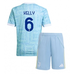 Juventus Lloyd Kelly #6 Auswärtstrikot Kinder 2025-26 Kurzarm (+ kurze hosen)