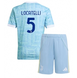 Juventus Manuel Locatelli #5 Auswärtstrikot Kinder 2025-26 Kurzarm (+ kurze hosen)