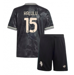 Juventus Pierre Kalulu #15 3rd trikot Kinder 2025-26 Kurzarm (+ kurze hosen)