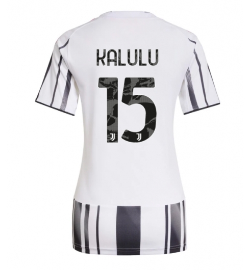 Juventus Pierre Kalulu #15 Heimtrikot Frauen 2025-26 Kurzarm Juventus Pierre Kalulu #15 Heimtrikot Frauen 2025-26 Kurzarm
