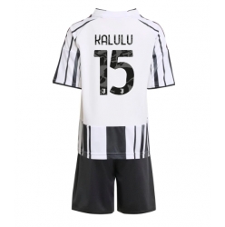 Juventus Pierre Kalulu #15 Heimtrikot Kinder 2025-26 Kurzarm (+ kurze hosen)