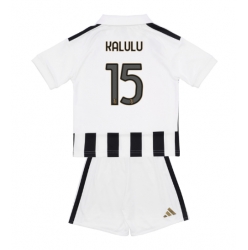 Juventus Pierre Kalulu #15 Heimtrikot Kinder 2026-27 Kurzarm (+ kurze hosen)