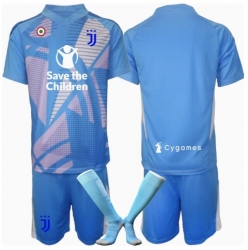 Juventus Torwart 3rd trikot Kinder 2024-25 Kurzarm (+ kurze hosen)