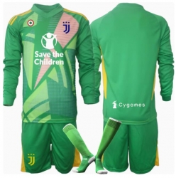 Juventus Torwart Auswärtstrikot Kinder 2024-25 Langarm (+ kurze hosen)