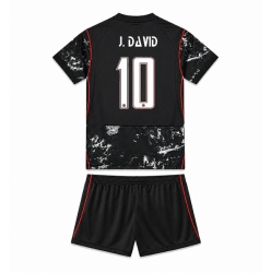 Kanada Jonathan David #10 Auswärtstrikot Kinder WM 2026 Kurzarm (+ kurze hosen)