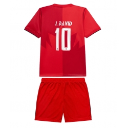 Kanada Jonathan David #10 Heimtrikot Kinder WM 2026 Kurzarm (+ kurze hosen)