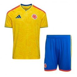 Kolumbien Heimtrikot Kinder WM 2026 Kurzarm (+ kurze hosen)