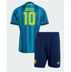 Kolumbien James Rodriguez #10 Auswärtstrikot Kinder WM 2026 Kurzarm (+ kurze hosen)