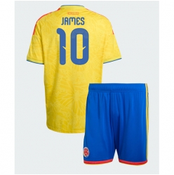 Kolumbien James Rodriguez #10 Heimtrikot Kinder WM 2026 Kurzarm (+ kurze hosen)