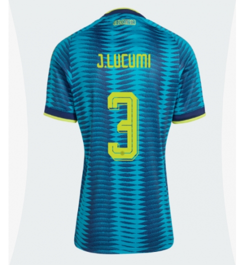 Kolumbien Jhon Lucumi #3 Auswärtstrikot Frauen WM 2026 Kurzarm Kolumbien Jhon Lucumi #3 Auswärtstrikot Frauen WM 2026 Kurzarm