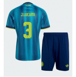 Kolumbien Jhon Lucumi #3 Auswärtstrikot Kinder WM 2026 Kurzarm (+ kurze hosen)