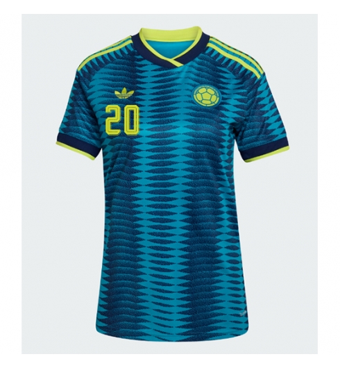 Kolumbien Juan Fernando Quintero #20 Auswärtstrikot Frauen WM 2026 Kurzarm Kolumbien Juan Fernando Quintero #20 Auswärtstrikot Frauen WM 2026 Kurzarm