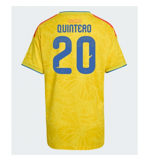 Kolumbien Juan Fernando Quintero #20 Heimtrikot Frauen WM 2026 Kurzarm Kolumbien Juan Fernando Quintero #20 Heimtrikot Frauen WM 2026 Kurzarm