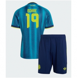Kolumbien Rafael Santos Borre #19 Auswärtstrikot Kinder WM 2026 Kurzarm (+ kurze hosen)