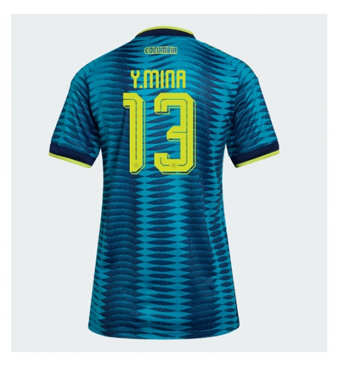 Kolumbien Yerry Mina #13 Auswärtstrikot Frauen WM 2026 Kurzarm Kolumbien Yerry Mina #13 Auswärtstrikot Frauen WM 2026 Kurzarm