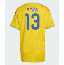 Kolumbien Yerry Mina #13 Heimtrikot Frauen WM 2026 Kurzarm
