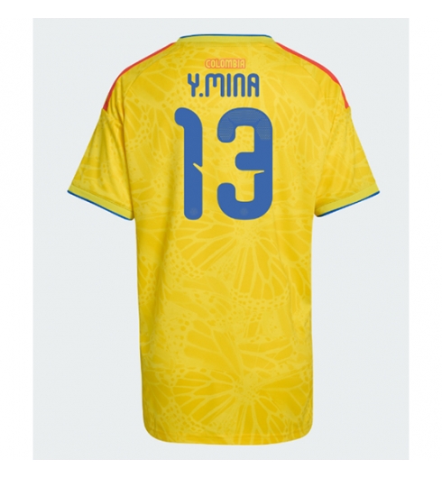 Kolumbien Yerry Mina #13 Heimtrikot Frauen WM 2026 Kurzarm Kolumbien Yerry Mina #13 Heimtrikot Frauen WM 2026 Kurzarm
