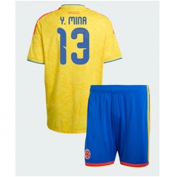 Kolumbien Yerry Mina #13 Heimtrikot Kinder WM 2026 Kurzarm (+ kurze hosen)