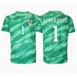 Kroatien Dominik Livakovic #1 Torwart Auswärtstrikot EM 2024 Kurzarm
