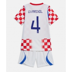 Kroatien Josko Gvardiol #4 Heimtrikot Kinder WM 2026 Kurzarm (+ kurze hosen)