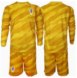 Kroatien Torwart Heimtrikot Kinder EM 2024 Langarm (+ kurze hosen)