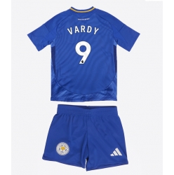 Leicester City Jamie Vardy #9 Heimtrikot Kinder 2024-25 Kurzarm (+ kurze hosen)