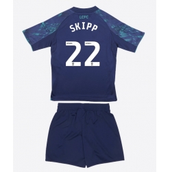 Leicester City Oliver Skipp #22 Auswärtstrikot Kinder 2025-26 Kurzarm (+ kurze hosen)
