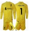 Liverpool Alisson Becker #1 Torwart 3rd trikot Kinder 2024-25 Langarm (+ kurze hosen)