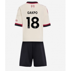 Liverpool Cody Gakpo #18 Auswärtstrikot Kinder 2025-26 Kurzarm (+ kurze hosen)