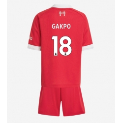 Liverpool Cody Gakpo #18 Heimtrikot Kinder 2025-26 Kurzarm (+ kurze hosen)
