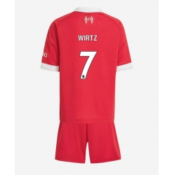 Liverpool Florian Wirtz #7 Heimtrikot Kinder 2025-26 Kurzarm (+ kurze hosen)