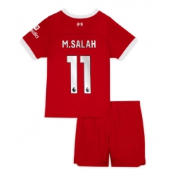 Liverpool Mohamed Salah #11 Heimtrikot Kinder 2023-24 Kurzarm (+ kurze hosen)