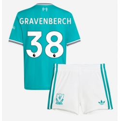 Liverpool Ryan Gravenberch #38 3rd trikot Kinder 2025-26 Kurzarm (+ kurze hosen)
