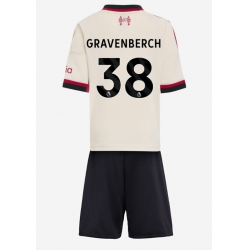 Liverpool Ryan Gravenberch #38 Auswärtstrikot Kinder 2025-26 Kurzarm (+ kurze hosen)