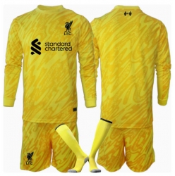 Liverpool Torwart 3rd trikot Kinder 2024-25 Langarm (+ kurze hosen)