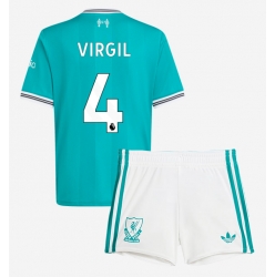 Liverpool Virgil van Dijk #4 3rd trikot Kinder 2025-26 Kurzarm (+ kurze hosen)