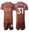 Manchester City Ederson Moraes #31 Torwart Heimtrikot Kinder 2024-25 Kurzarm (+ kurze hosen)