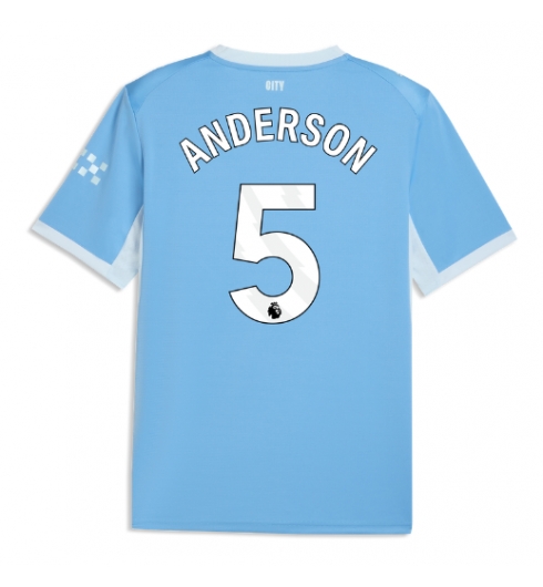 Manchester City Elliot Anderson #5 Heimtrikot 2026-27 Kurzarm Manchester City Elliot Anderson #5 Heimtrikot 2026-27 Kurzarm