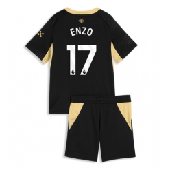 Manchester City Enzo Fernandez #17 Auswärtstrikot Kinder 2026-27 Kurzarm (+ kurze hosen)