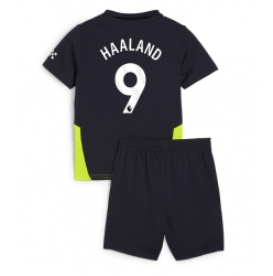 Manchester City Erling Haaland #9 Auswärtstrikot Kinder 2024-25 Kurzarm (+ kurze hosen)